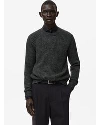 Mango - Wool-blend Rib-knit Sweater - Lyst