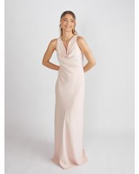 Six Stories - Cowl Front Crepe Bridesmaid Dress - Lyst