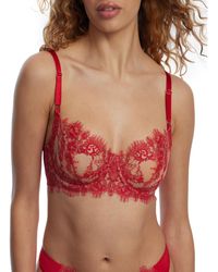 Skarlett Blue - Entice Unlined Underwire Lace Balconette Bra - Lyst