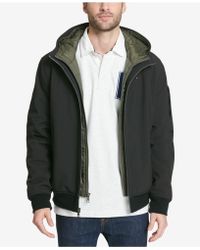 Tommy Hilfiger Synthetic Soft-shell Hooded Bomber Jacket With Bib in  Heather Grey (Gray) for Men | Lyst