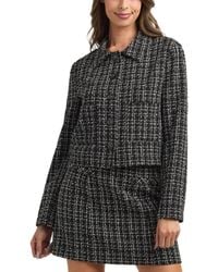 Bcx - Tweed Check Boucle Long Sleeves Jacket - Lyst