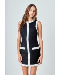 Endless Rose - Tweed Sleeveless Mini Dress - Lyst