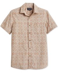 Pendleton - Deacon Chambray Tile Print Short Sleeve Button-front Shirt - Lyst