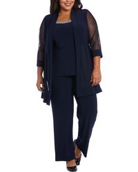 R & M Richards - Plus Size Embellished Layered-look Pantsuit - Lyst