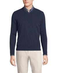 Lands' End - Fine Gauge Cashmere V-neck Sweater - Lyst