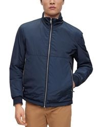 BOSS - Boss By Water-repellent Logo Badge Reversible Jacket - Lyst