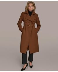 Donna Karan - Belted Notched-collar Trench Coat - Lyst