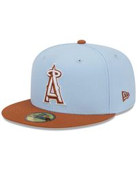 KTZ - /brown Los Angeles Angels Spring Color Basic Two-tone 59fifty Fitted Hat - Lyst
