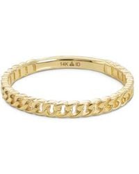 DEVATA - Cuban Link Ring In 14k Size 8 Approx. 1.4 Grams. - Lyst