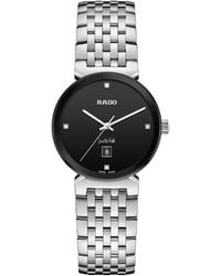 Rado - Swiss Florence Classic Diamond Accent Stainless Steel Bracelet Watch 30mm - Lyst