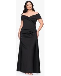 Xscape Jacquard One-shoulder Long Dress in Green | Lyst Xscape Jacquard One-shoulder Long Dress in Green | Lyst