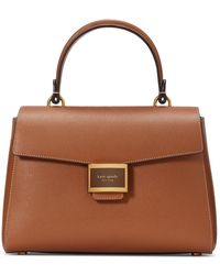 Kate Spade - Katy Textured Leather Small Top Handle Handbag - Lyst
