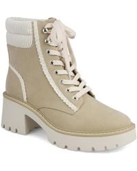 MIA - Nakoma Block Heel Lace-up Ankle Booties - Lyst