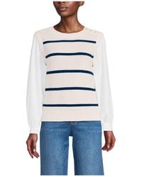 Lands' End - Drifter Shaker Button Shoulder Sweater Vest - Lyst