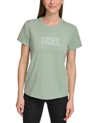 DKNY - Sport Cotton Embellished-logo T-shirt - Lyst