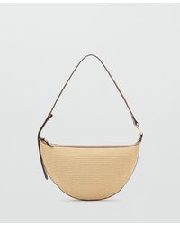 Mango - Textured Shoulder Bag - Lyst
