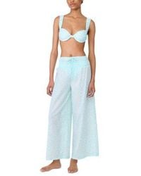Kate Spade - Shirred Strap Bikini Top Cotton Smocked Waist Cover Up Pants - Lyst