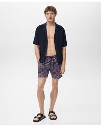 Mango - Coral Print Swimsuit - Lyst