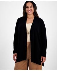 Anne Klein - Plus Size Napa Kissing-front Cardigan Sweater - Lyst