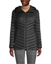 Lands' End - Tall Wanderweight Packable Down Hooded Long Jacket - Lyst