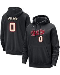 Nike - Damian Lillard Portland Trail Blazers 2023/24 City Edition Name And Number Pullover Hoodie - Lyst