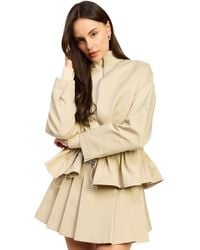 En Saison - Annie Zipper Front Collared Jacket - Lyst
