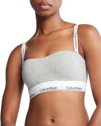 Calvin Klein - Modern Cotton Lightly Lined Bandeau Bra Qf7628 - Lyst