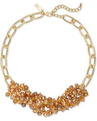INC International Concepts - Gold-tone Bead Cluster Necklace 18.5"+3 Extender - Lyst