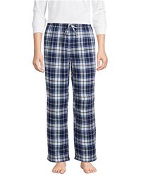 Lands' End - High Pile Fleece Lined Flannel Pajama Pants - Lyst