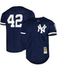 Mitchell & Ness - Mariano Rivera New York Yankees Cooperstown Collection Mesh Batting Practice Button-up Jersey - Lyst