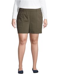 Lands' End - Plus Size Mid Rise Starfish Knit 7" Utility Shorts - Lyst