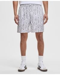 Mode Of One - Woodgrain Relaxed-fit Printed 6-1/2" Shiny Twill Shorts - Lyst