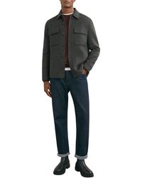 Reiss - Net Wool-blend Regular-fit Shirt Jacket - Lyst