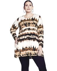 Avenue - Plus Size Leisure Button Tunic - Lyst