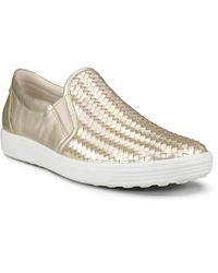 Ecco - Soft 7 Woven Slip-on Sneakers - Lyst