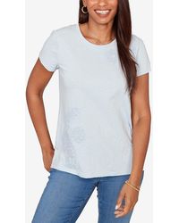 Ruby Rd. - Petite Paisley Lace Solid Knit T-shirt - Lyst