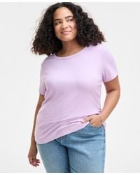 On 34th - Plus Size Ribbed T-shirt - Lyst