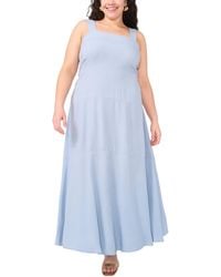 Vince Camuto - Plus Size Square-neck Smocked-back Sleeveless Maxi Dress - Lyst