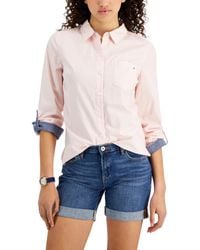 Tommy Hilfiger - Cotton Roll-tab Button-up Shirt - Lyst