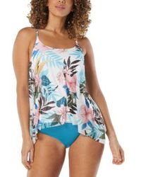 Coco Reef - Mesh Overlay Tankini Top Impulse High Waist Bikini Bottom - Lyst