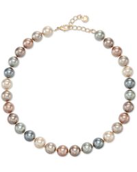 Charter Club - Gold-tone Tonal Imitation Pearl All-around Collar Necklace - Lyst