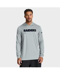 Nike - Las Vegas Raiders Sideline Pure Fury Performance Long Sleeve Hoodie T-shirt - Lyst