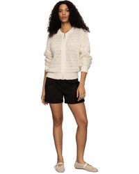 Sanctuary - Cotton Open-knit Bomber Jacket - Lyst