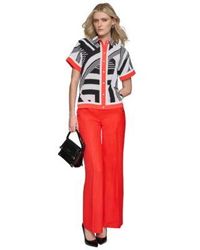 Karl Lagerfeld - Printed Button Down Blouse Sailor Pants - Lyst