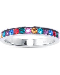 Giani Bernini Cubic Zirconia Band In Sterling Silver, Created For Macy's - Blue