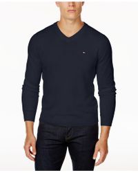 Beroligende middel læsning Mening Tommy Hilfiger Perry Colorblocked Raglan-sleeve Sweater, Created For Macy's  in Blue for Men | Lyst