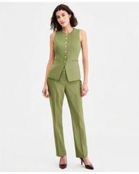 Tahari - Crewneck Vest Flare Pants - Lyst