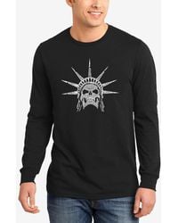 LA Pop Art - Freedom Skull Word Art Long Sleeve T-shirt - Lyst