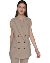 Karl Lagerfeld - Double-breasted Vest - Lyst