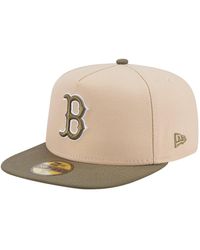 KTZ - Light Beige/olive Boston Red Sox Two-tone Color Pack A-frame 59fifty Fitted Hat - Lyst